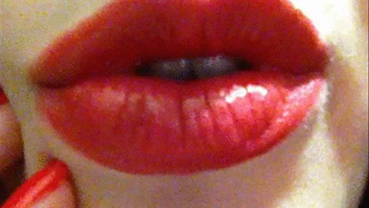 Close-up of my RED LIPS