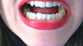 Sharp teeth-vampire girl-Mouth fetish-Teeth fetish
