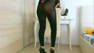 Legs & Ass.Opaque ASS leggins with lace on back