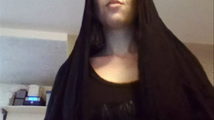 nun loves to do a deepthroat blow job to her realistic dildo