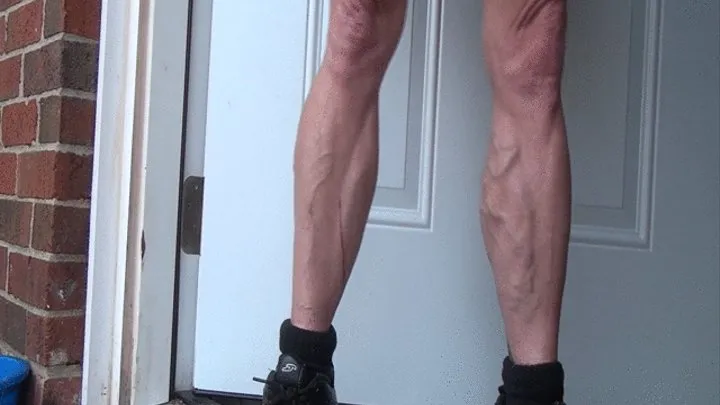 Tempest flexing and calf raises