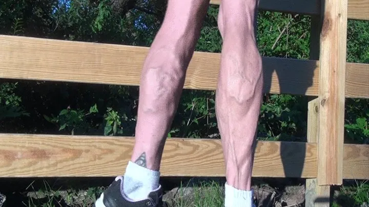 Calf raises and flexing