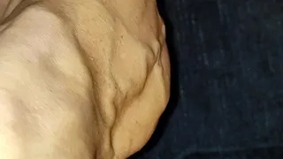 Up close veins and calves