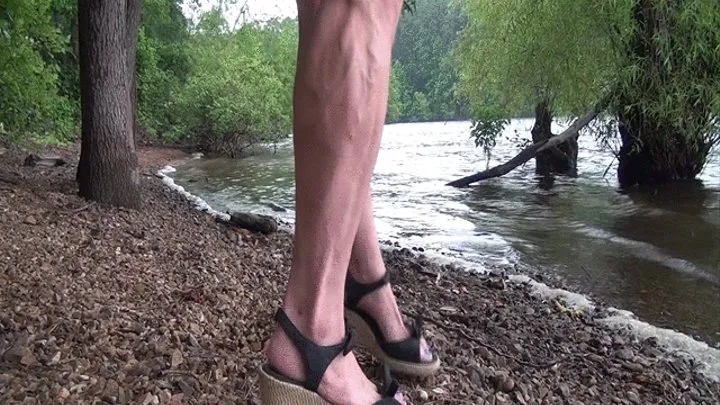 Flexing at the lake