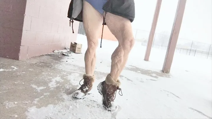 Full length legs in snow