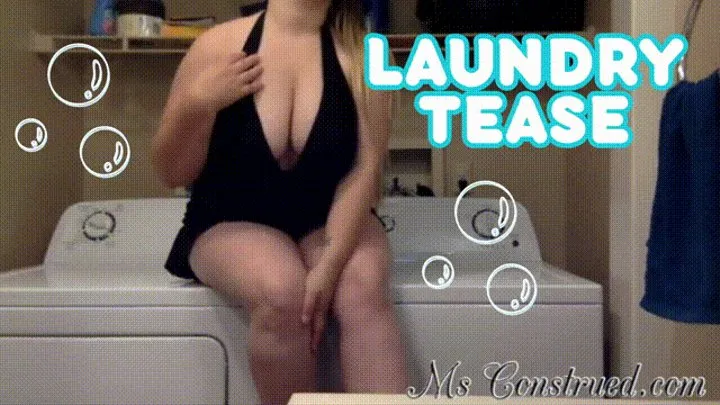 Laundry Tease by Ms Construed ~ Big Tits & Sock Fetish ~ Ms Construed Needs To Do Her Laundry & Then She Teases You With Her Big Tits And Socked Feet