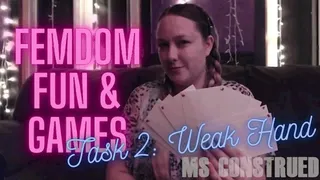 Ms Construed's Femdom Fun and Games: Task 2 - 3 Min Humiliation Challenge ~ Femdom Verbal Humiliation JOI Task
