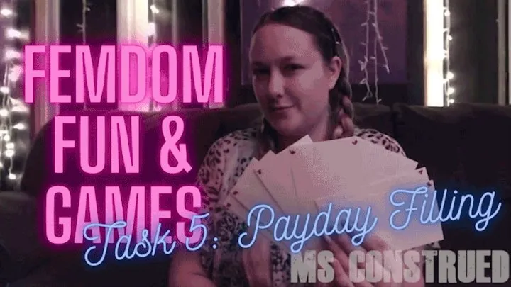 Ms Construed's Femdom Fun and Games: Task 5 - Butt Plug Payday ~ Findom Money Tribute Task