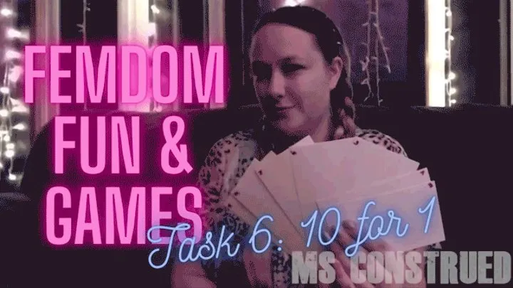 Ms Construed's Femdom Fun and Games: Task 6 - $10 for 1 ~ HumanATM Paypig Masturbation Game