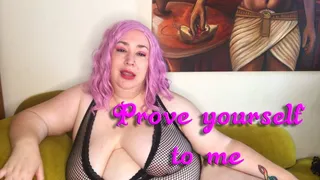 Prove Yourself to Me - BBW femdomme Nimue Allen body writing submissive training humiliation