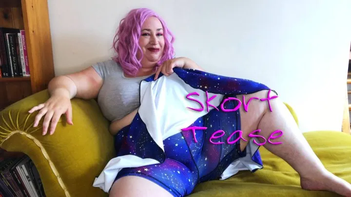 Skort Tease - BBW Upskirt tease and denial Nimue Allen