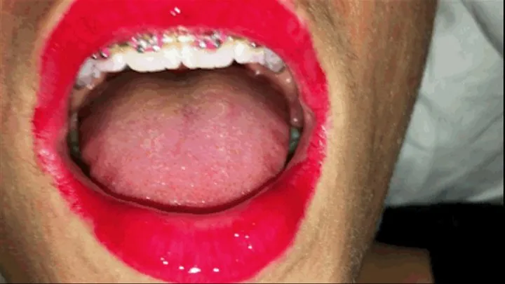 Lip gloss, lipstick, tongue, uvula - A TREAT for YOU!