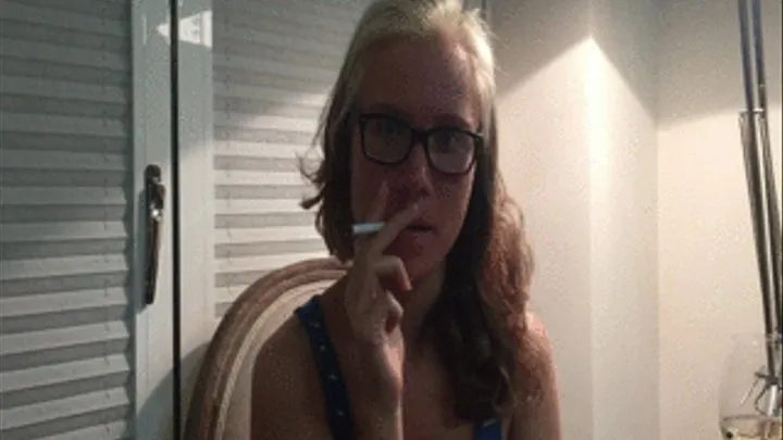 Sexy british girl smokes for you