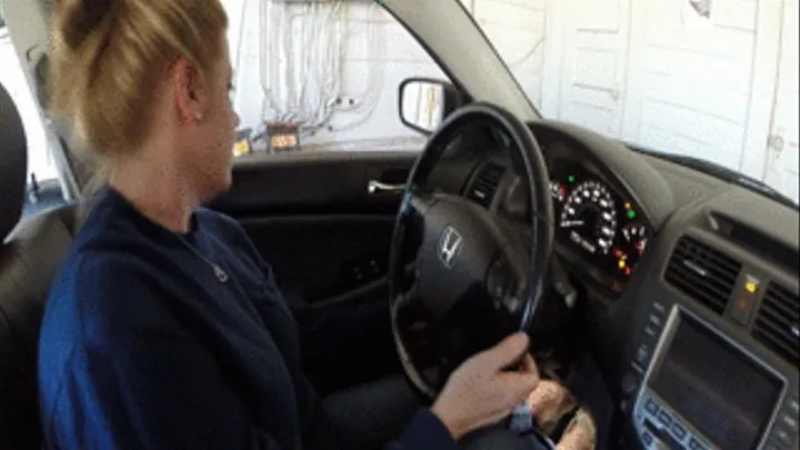 Noelle Driving Honda in Sperrys and Barefoot