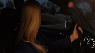 Noelle Ragging the Honda in Heels and Barefoot