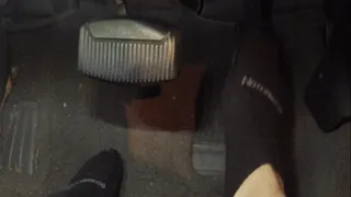 Candy Crush Revving F150 in Socks and Barefoot (PedalCam)