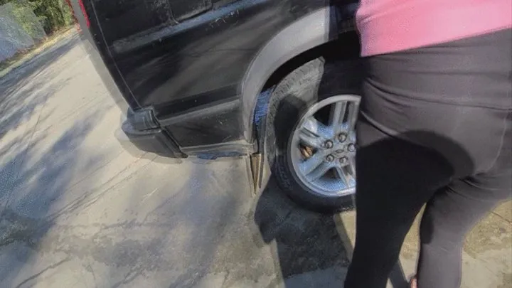 2020:11-01 Kammiesoles Humiliates and Takes Rover to Car Wash and Shows Soles STINKY FEET Part II BAREFOOT