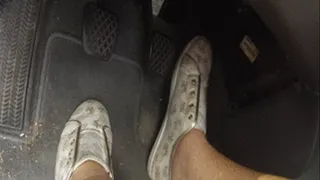 Margarita Revving Honda in Heels and Stinky Bare Feet (PedalCam)