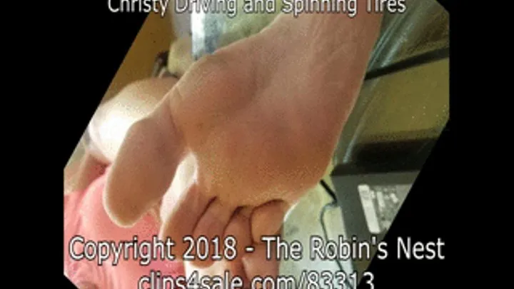 Christy Driving, Talking, and Peeling Out with Robin Masters Barefoot