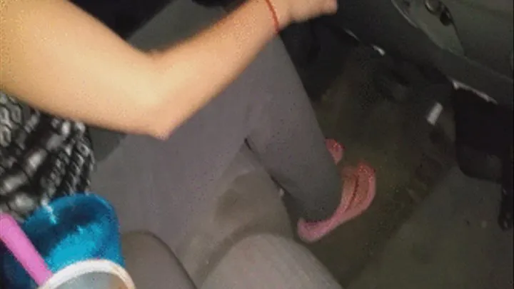 Goddess Nykole Learning how to do Burnouts in F150 Barefoot