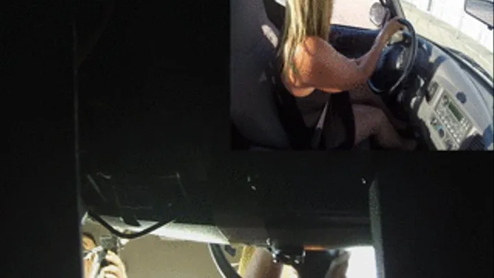 Ashley Driving and Burnouts in F150 Hose and Heels (PiP StandardCam)