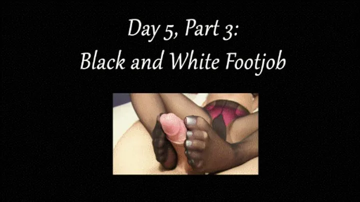 Day 5, Part 3: Black and White Footjob