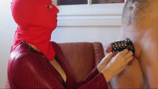 Cum On My Red Mask: Part One - Chastity Cage Tease - CUSTOM VIDEO REQUEST