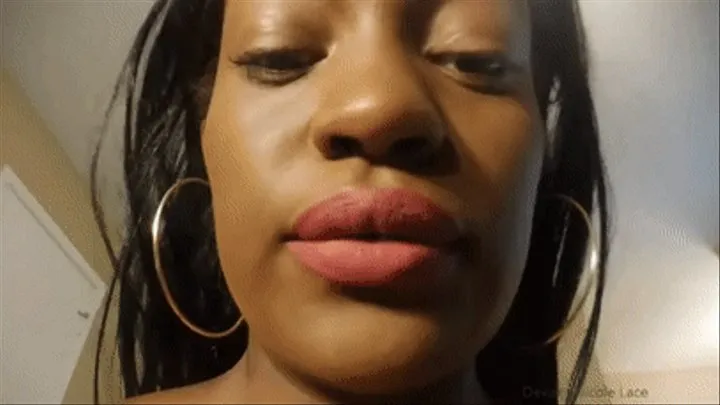 Ebony queen Spit in your white mouth