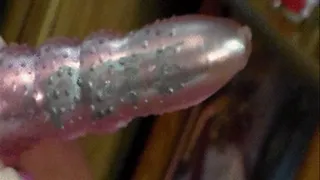 sucking on a dildo