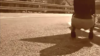 Wonderful pee in the street in slow motion mkv