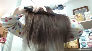 Dirty hair cleaning long video