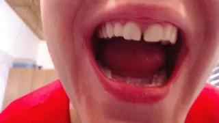 Morning teeth fetish oral routine