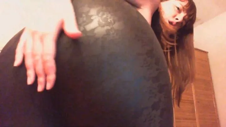 Leather pants and big wet orgasm