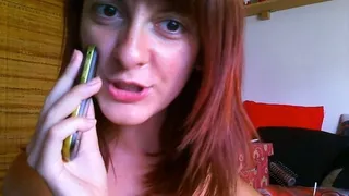 On the phone with my friend