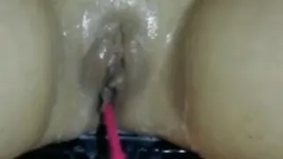 Your secretary's pussy completely open and wet