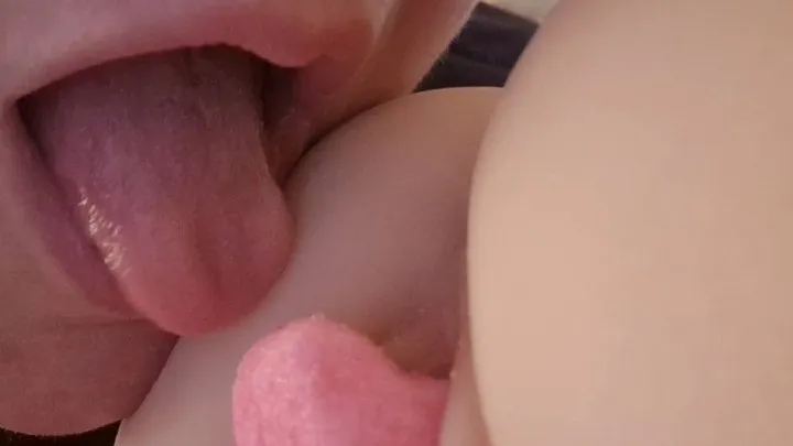 Eating Haribo Soft Hearts gummies from my friends asshole and pussy