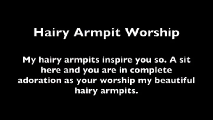 Hairy Armpit Worship