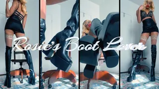 Rosie's Boot Lover- Ebony Femdom Goddess Rosie Reed Boot Fetish Beta Male Humilation And Long Legs Tease