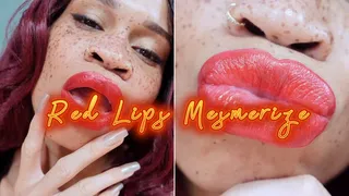 Red Lips Mesmerize- Ebony Femdom Goddess Rosie Reed Red Lipstick Fetish Ebony Lip Worship Mesmerize