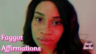 Faggot Affirmations- Ebony Goddess Rosie Reed Deepens Your Faggotry With Mesmerizing Make Me Bi Affirmations
