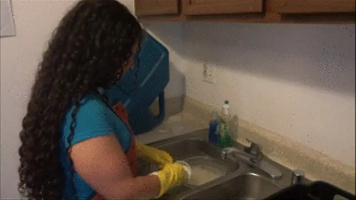 Yellow gloves & Dishwashing