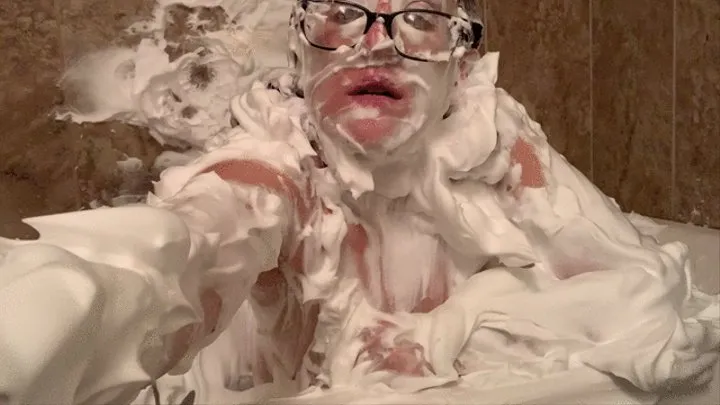 Madeline Has Fun In Tub Of Shaving Cream