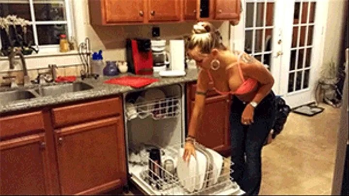 Angel Lee in Cleaning Kitchen