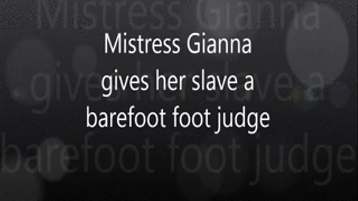 Mistress Gianna Gives Her Slave A Bare Foot Footjob