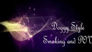 Smoking while getting fucked in doggy