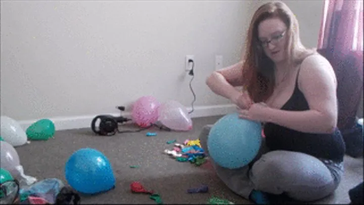 Blowing Up Beach Balls With Andrea