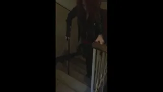LADY DEMONIQUE COMING BACK HOME, AND SHE DOING STAIRS