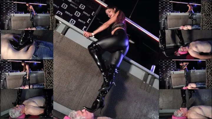 DULA - DESTROYING the human carpet - BRUTAL boots trampling, face standing and face walking, boot domination (EXTREME CLIP!)
