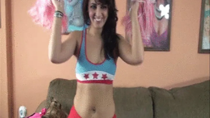 Super hot cheerleader blowing cock