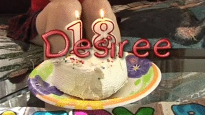 Cute babe Desiree has a nasty birthday wish